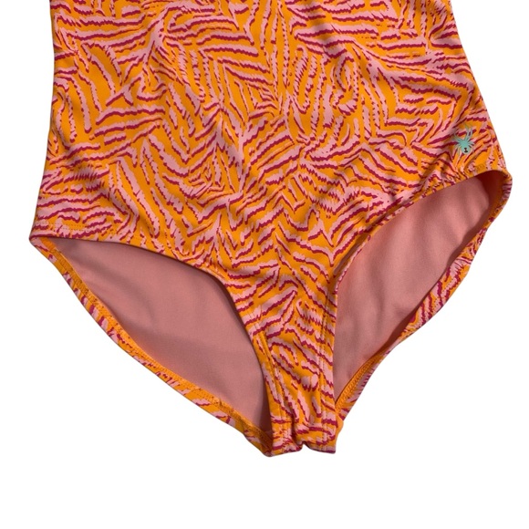 Spyder Kids Swimwear 2-Piece Set One Piece Swimsuit Coverup Orange Pink Size 12 - Picture 10 of 17